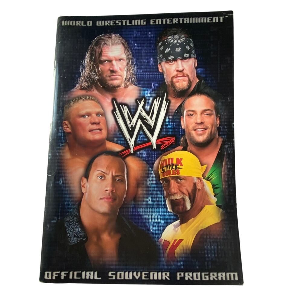 Vtg WWE Official Souvenir Program 2002 Signed Rob Van Dam Victoria Wrestling